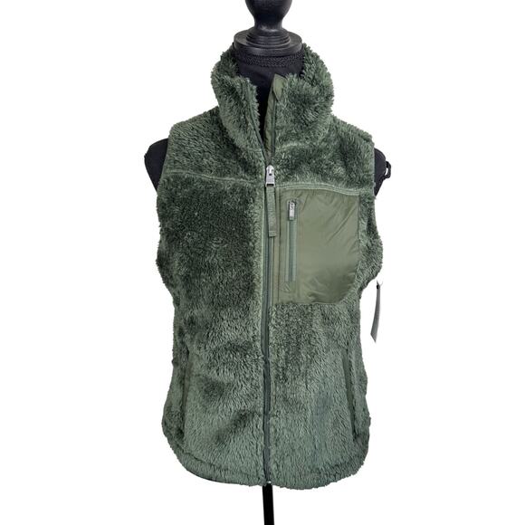 Calvin Klein Performance Women's Sherpa Vest NWT GREEN SIZE S - Picture 4 of 10